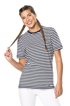 Striped Tee Unisex T-Shirt Marineblå/hvid stribet