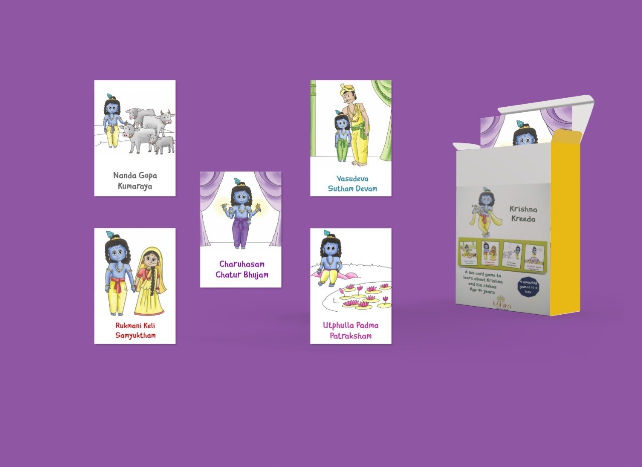 Krishna Kreeda ( A fun card game to learn about krishna and his slokas age 4+ years)