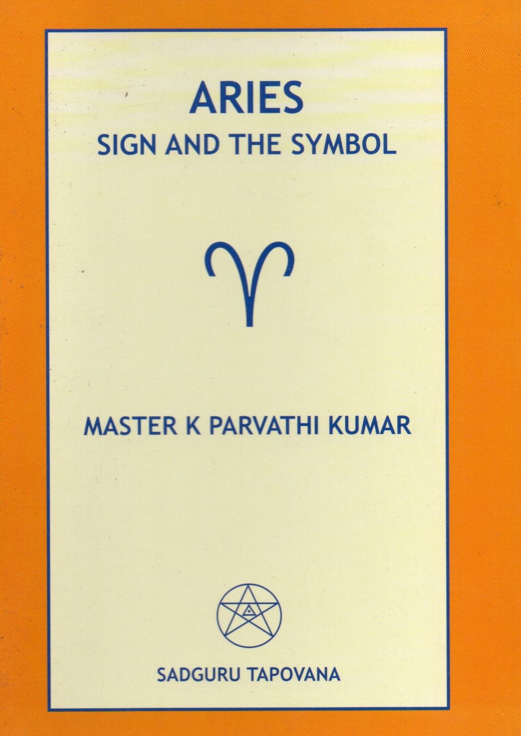 Aries Sign And The Symbol (English) Old Book
