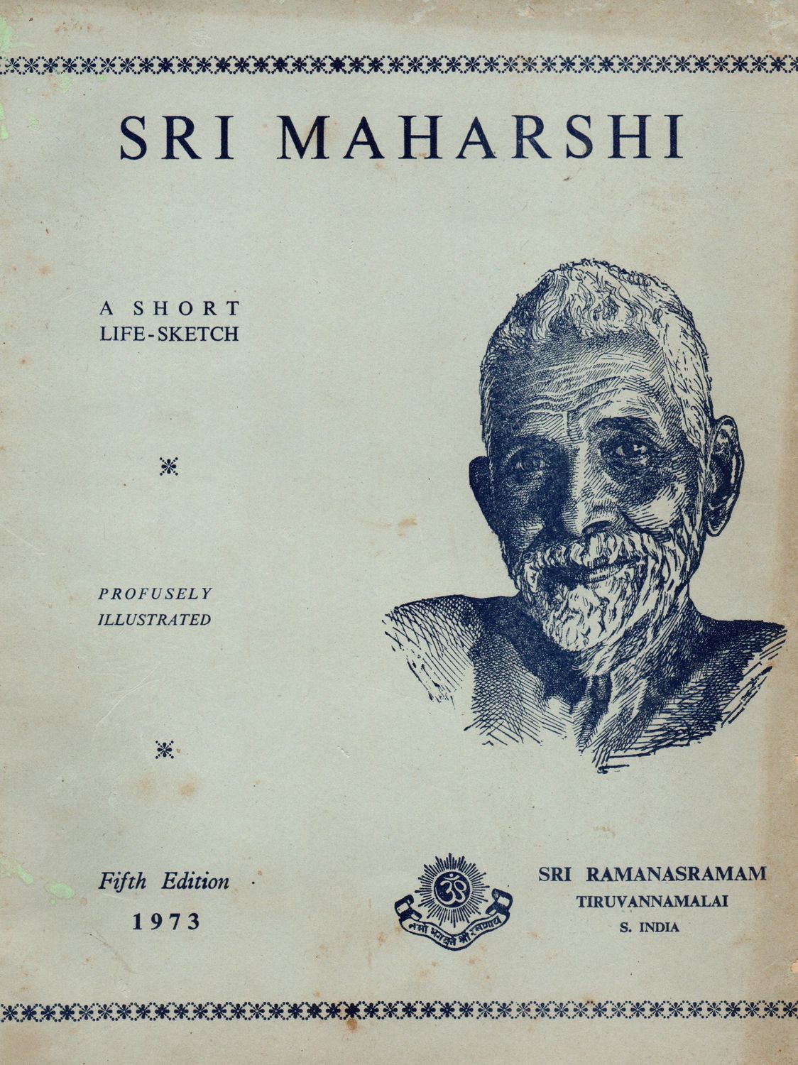 Sri Maharshi A Short Life Sketch (English) Old Book