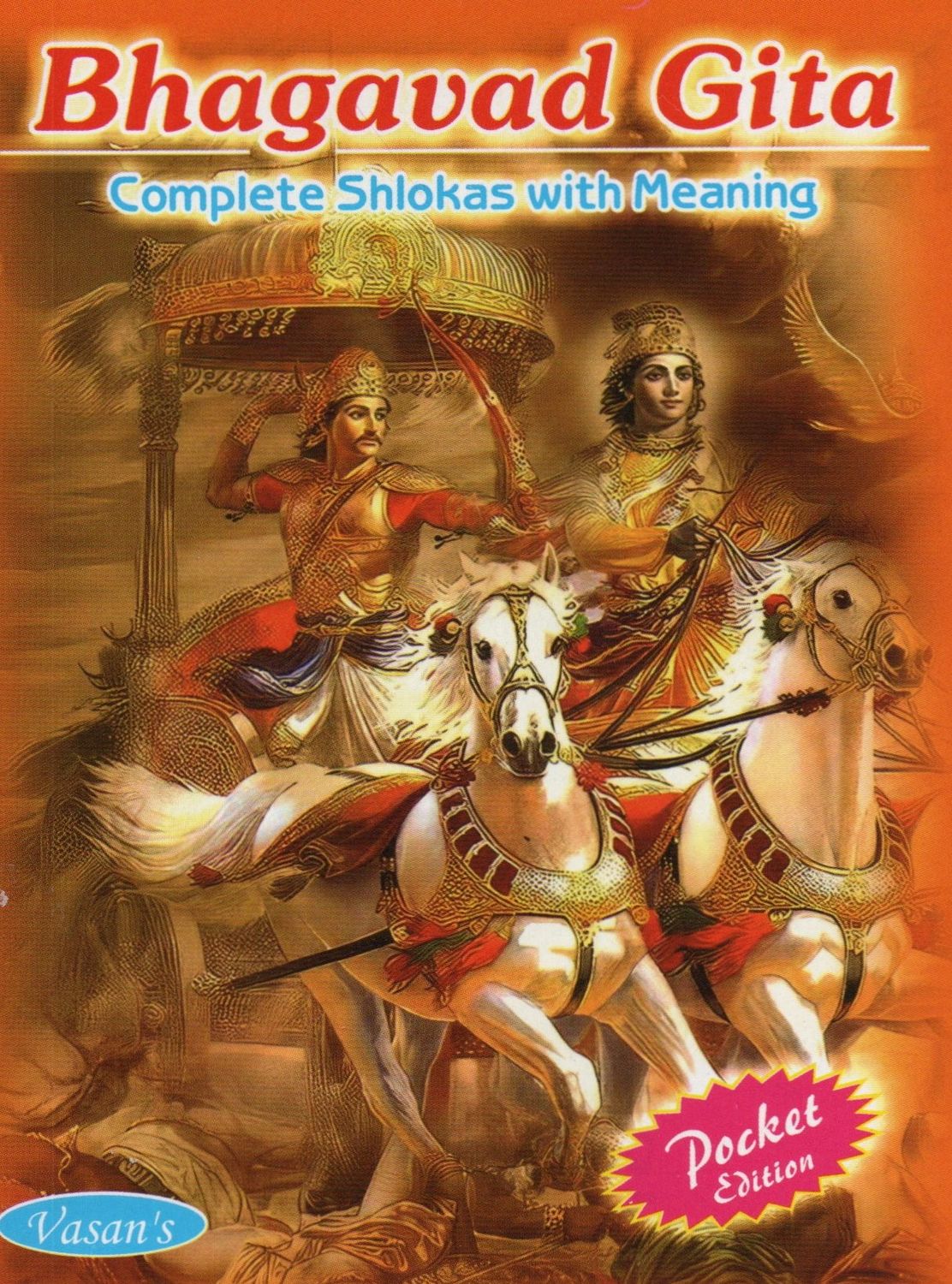 Bhagavad Gita Complete Shlokas With Meaning Pocket Edition (English)