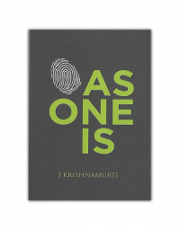 As One is - J Krishnamurti (English)
