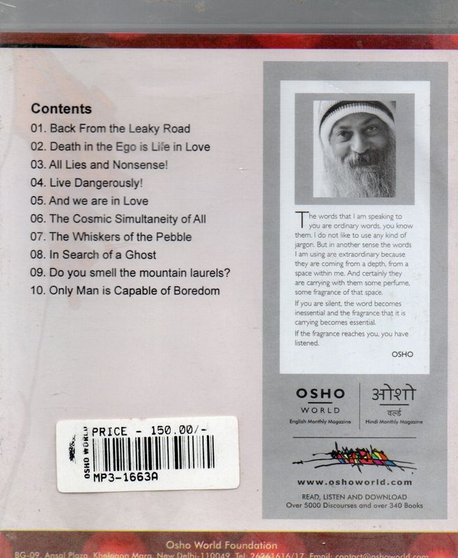 OSHO DISCOURSE OSHO WORLD Take It Easy Vol 1 Discourse # 1-10