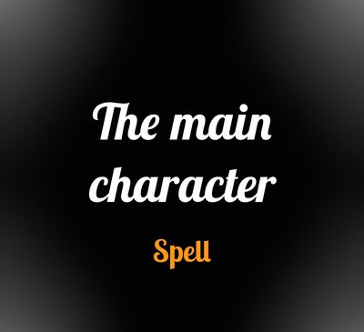 The main character 
