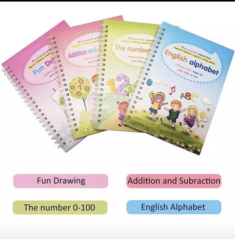 Kids Calligraphy reusable magic handwriting copybooks