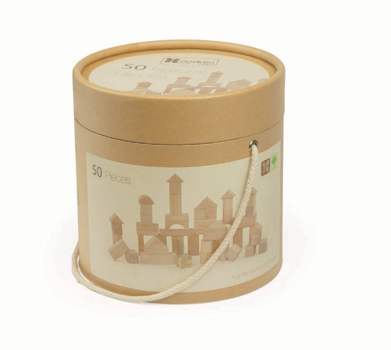50 blank houten blokken - Andreu Toys