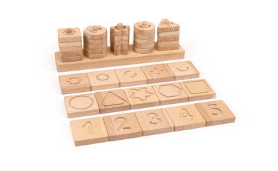Sensorische geo vormen blok - Andreu Toys