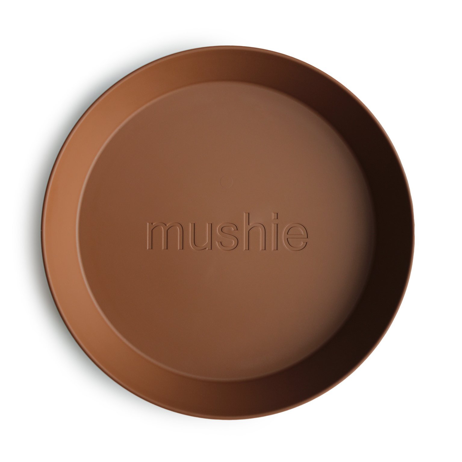 2 kinderborden rond -Caramel - Mushie