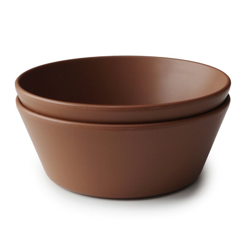 set van 2 ronde kommen - Caramel - Mushie