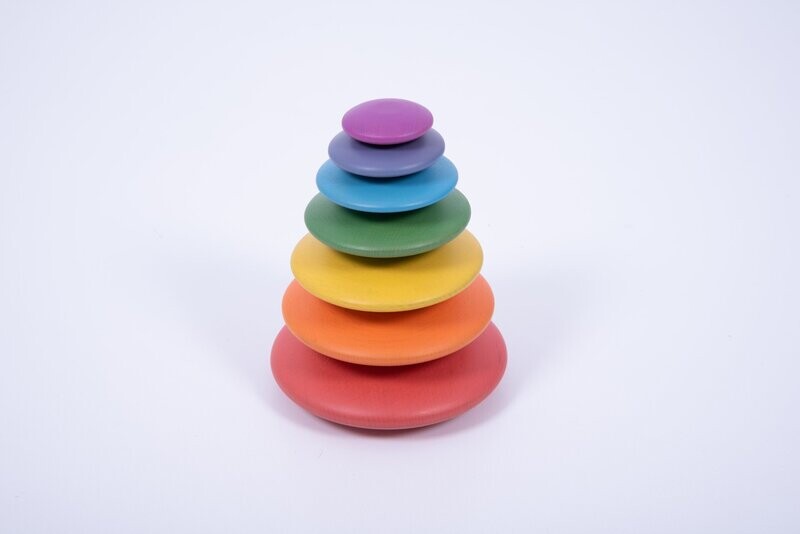 Regenboog houten stenen - Tickit