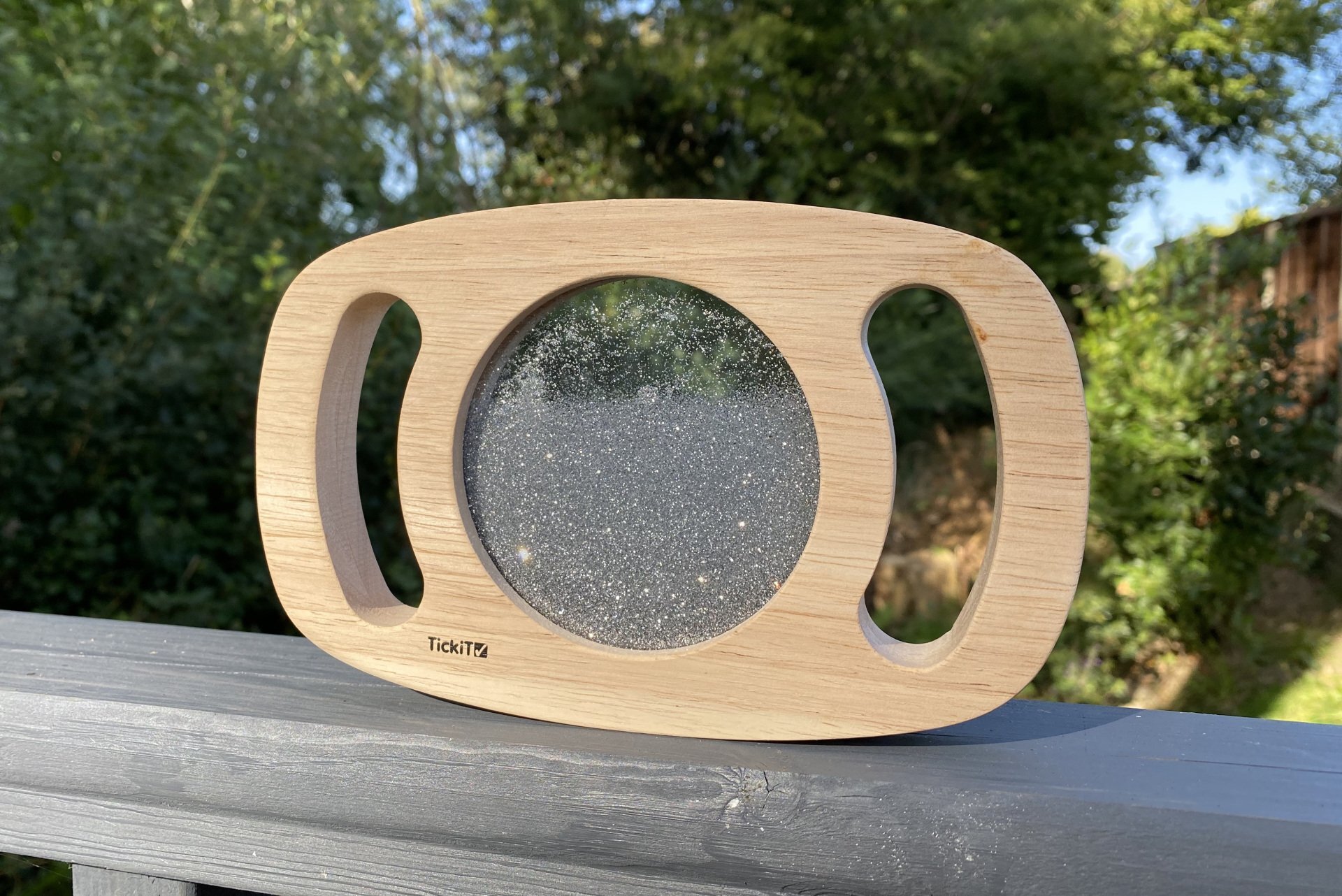 Gemakkelijk vast te houden glitter paneel Zilver -Tickit