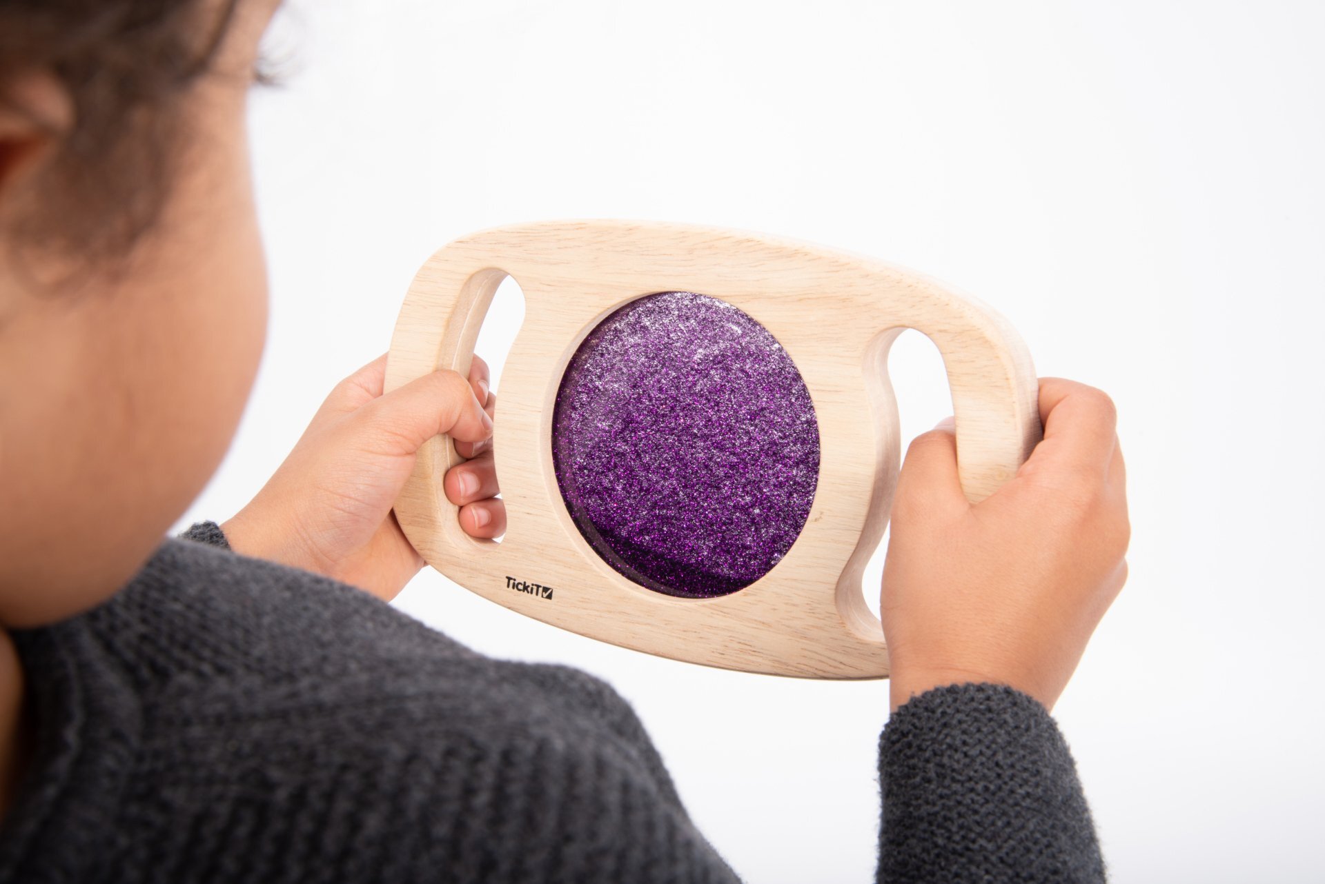 Gemakkelijk vast te houden glitter paneel Paars -Tickit