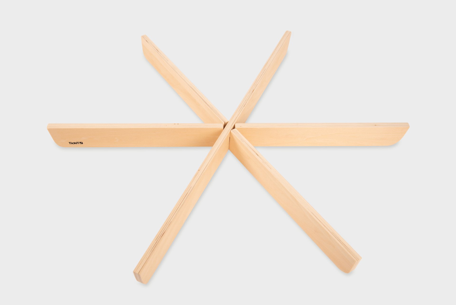 Houten mandala verdeler voor open eind materiaal -Tickit