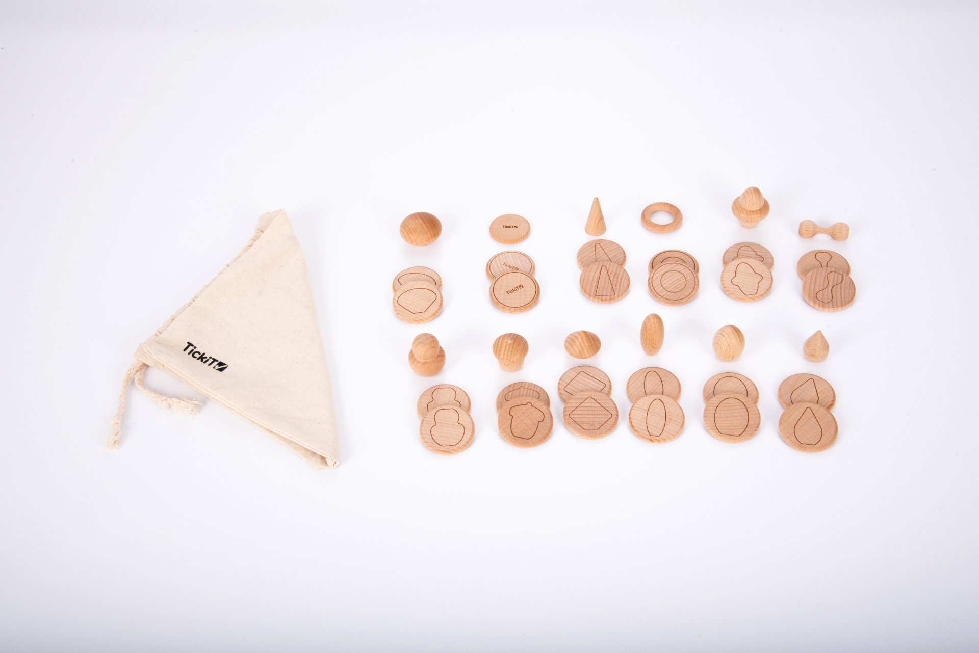 Houten schatten voel en zoek set -Tickit