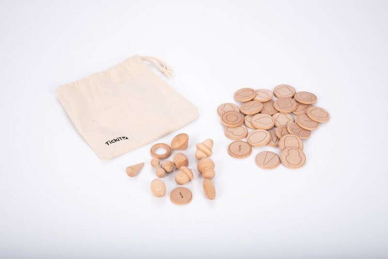Houten schatten voel en zoek set -Tickit