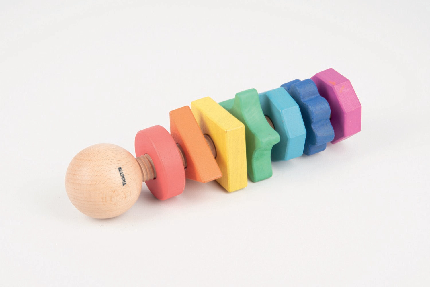 Houten regenboog twister met moeren -Tickit