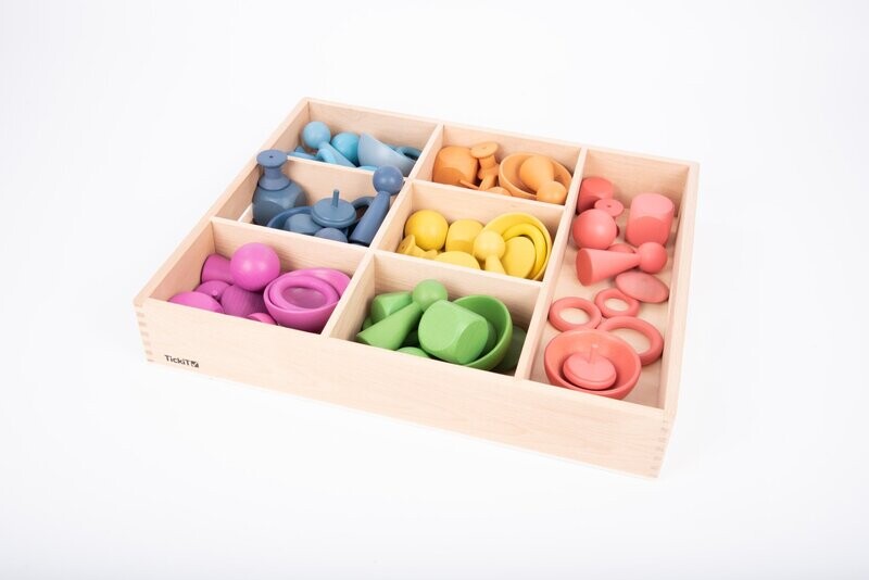 Houten sorteerbak 7 vaks -Tickit