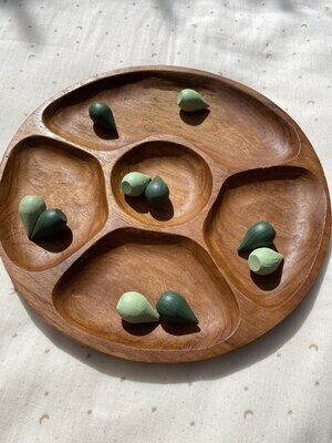 Houten mandala schatten - Druppel - Groen - 10 stuks -Tickit