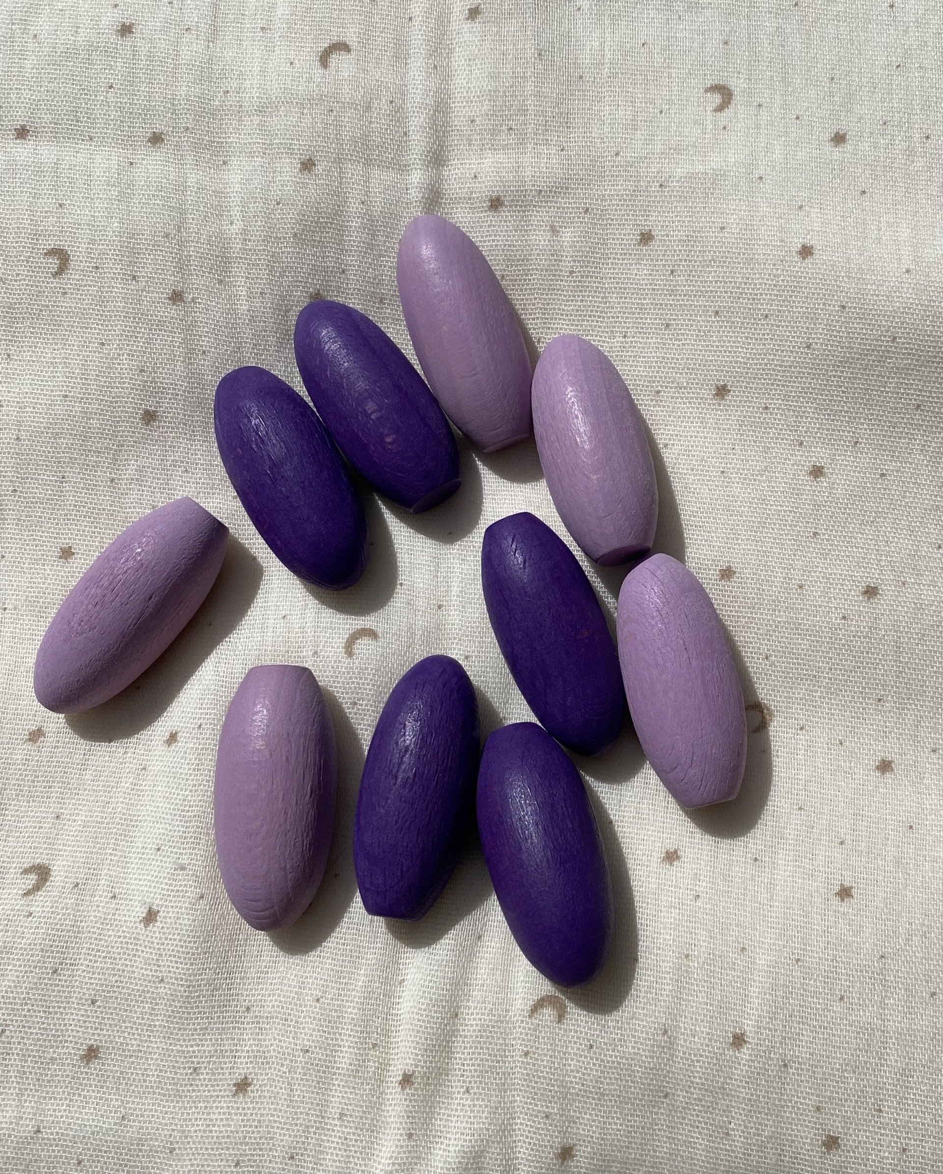 Houten mandala schatten - Augurk - Paars - 10 stuks -Tickit