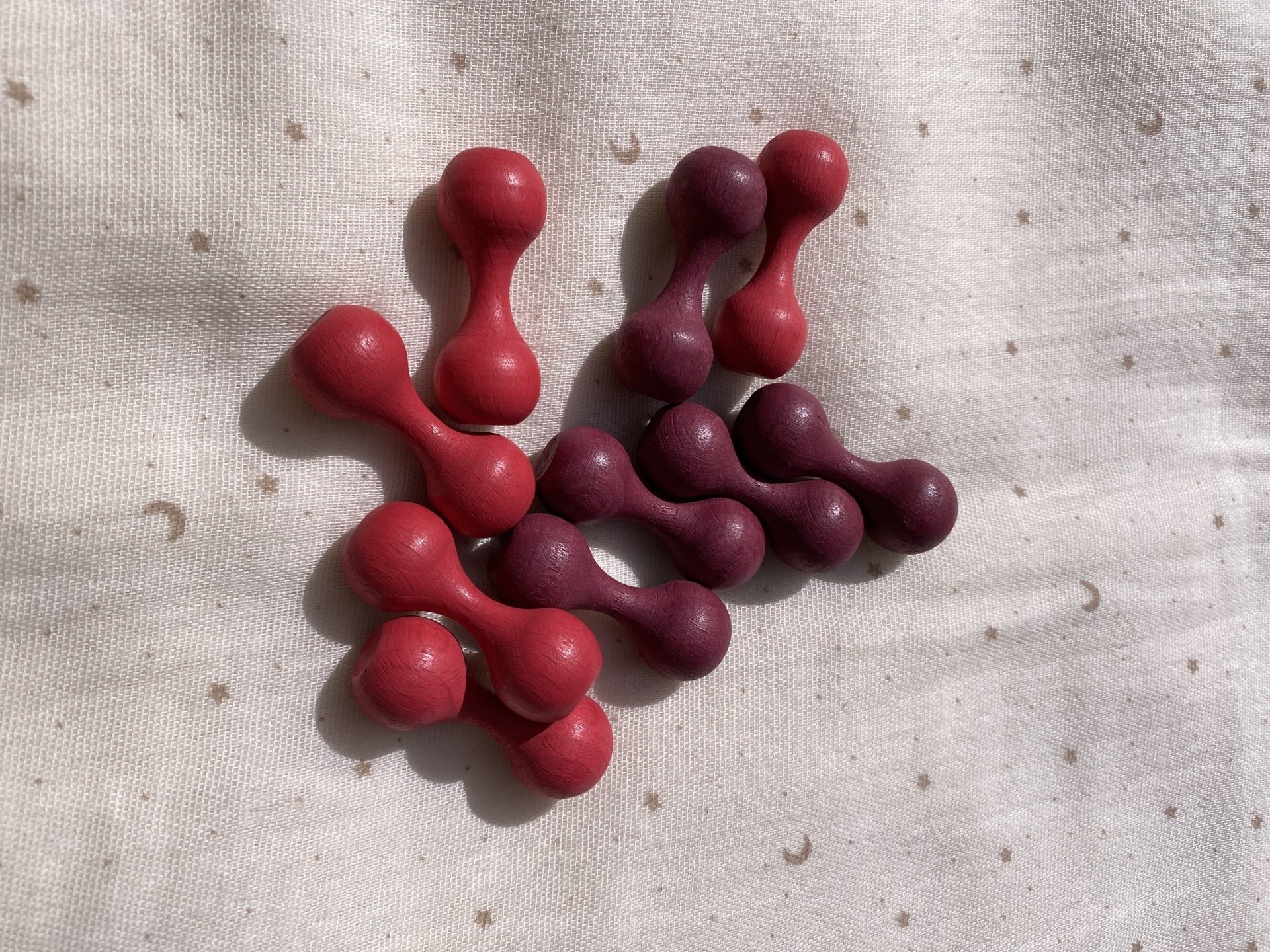 Houten mandala schatten - Halter - Roze - 10 stuks -Tickit