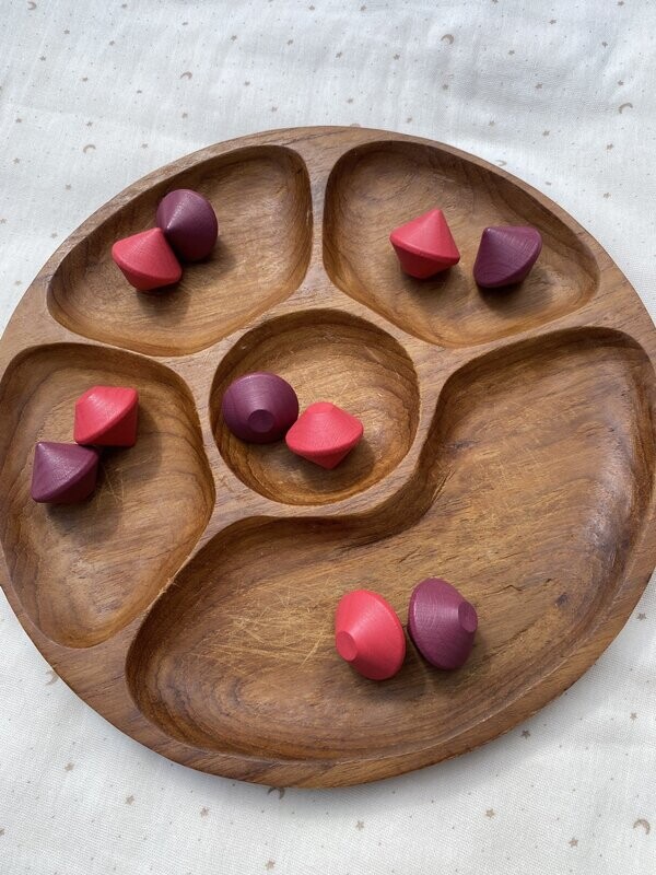 Houten mandala schatten - Juweel - Roze - 10 stuks -Tickit