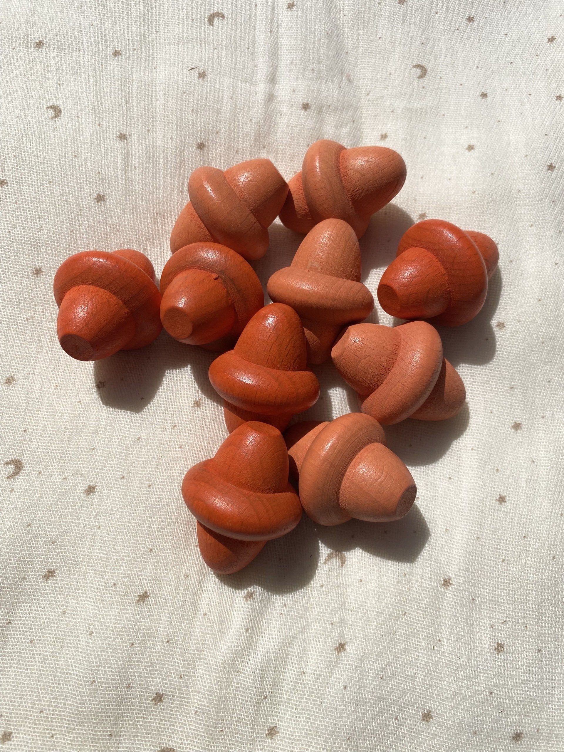 Houten mandala schatten - Planeet - Oranje - 10 stuks -Tickit