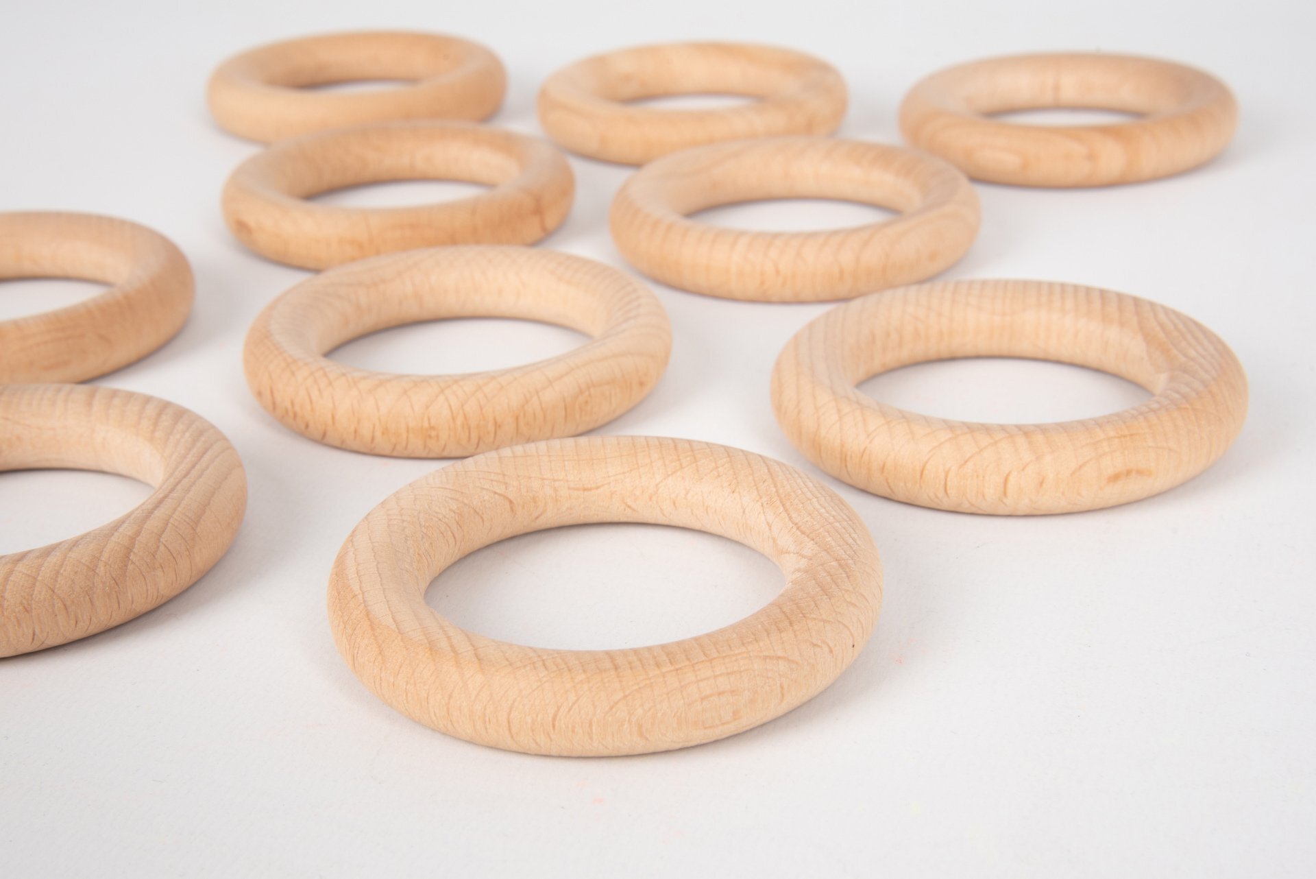 Beukenhouten ringen - Groot - 5 stuks -Tickit