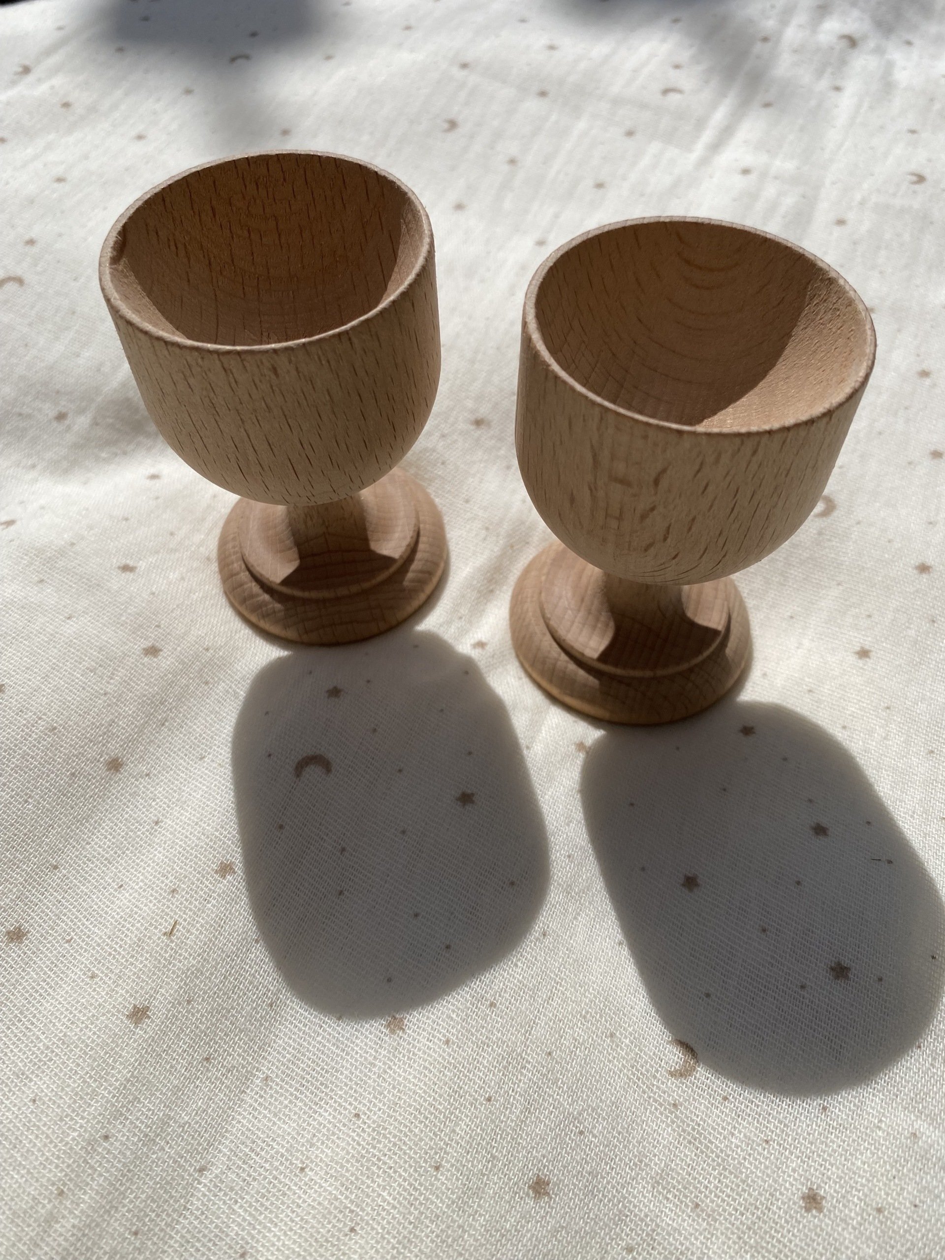 Beukenhouten eierdopjes - set van 2 -Tickit