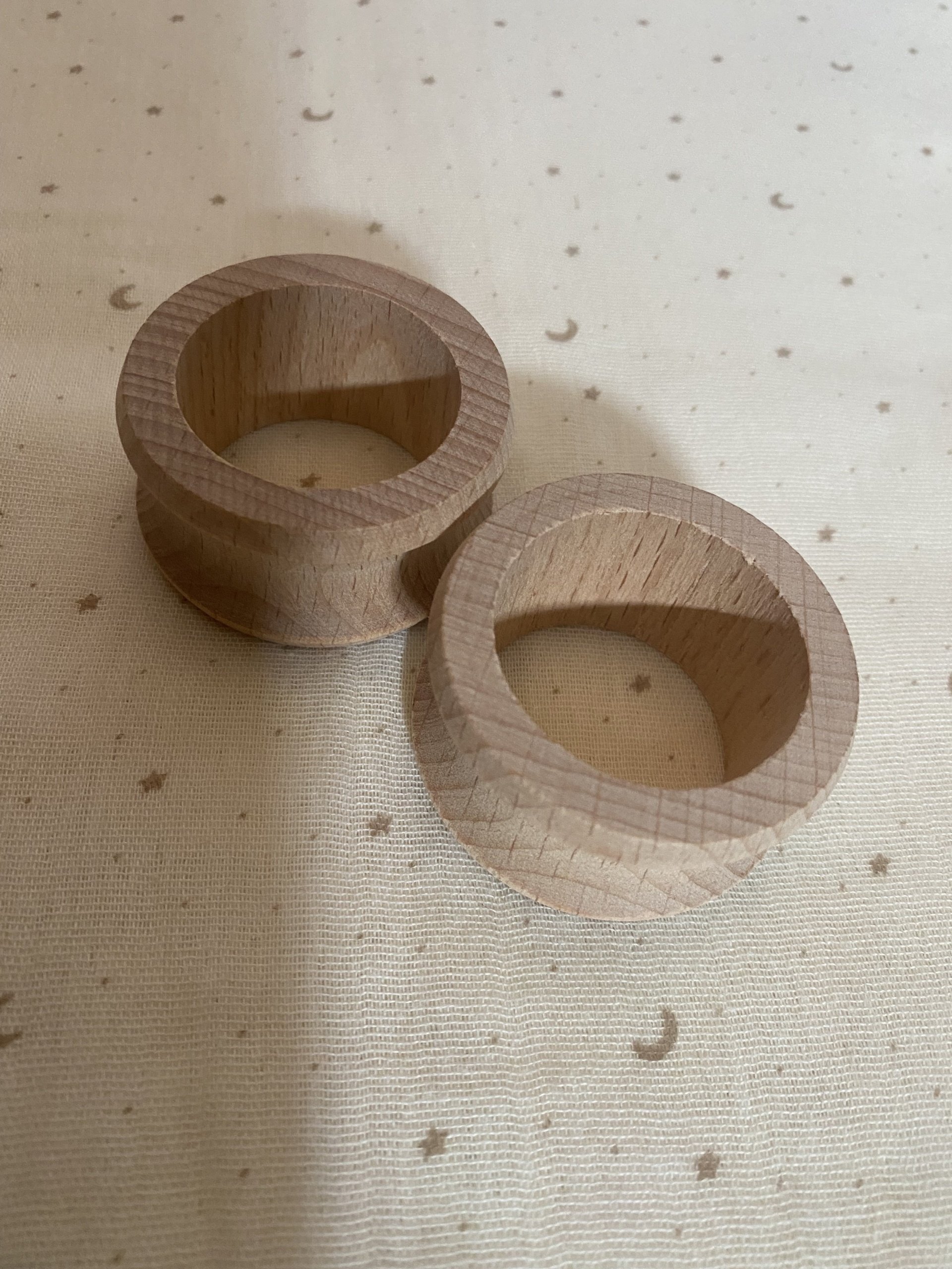 Berkenhouten servet ring - set van 2 -Tickit