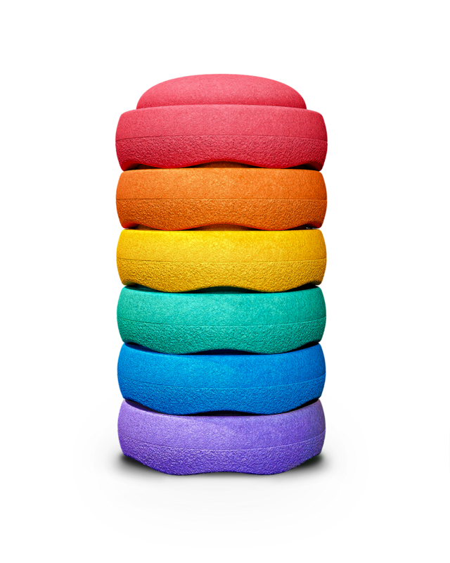 STAPELSTEIN | CLASSIC | RAINBOW | 6 stuks