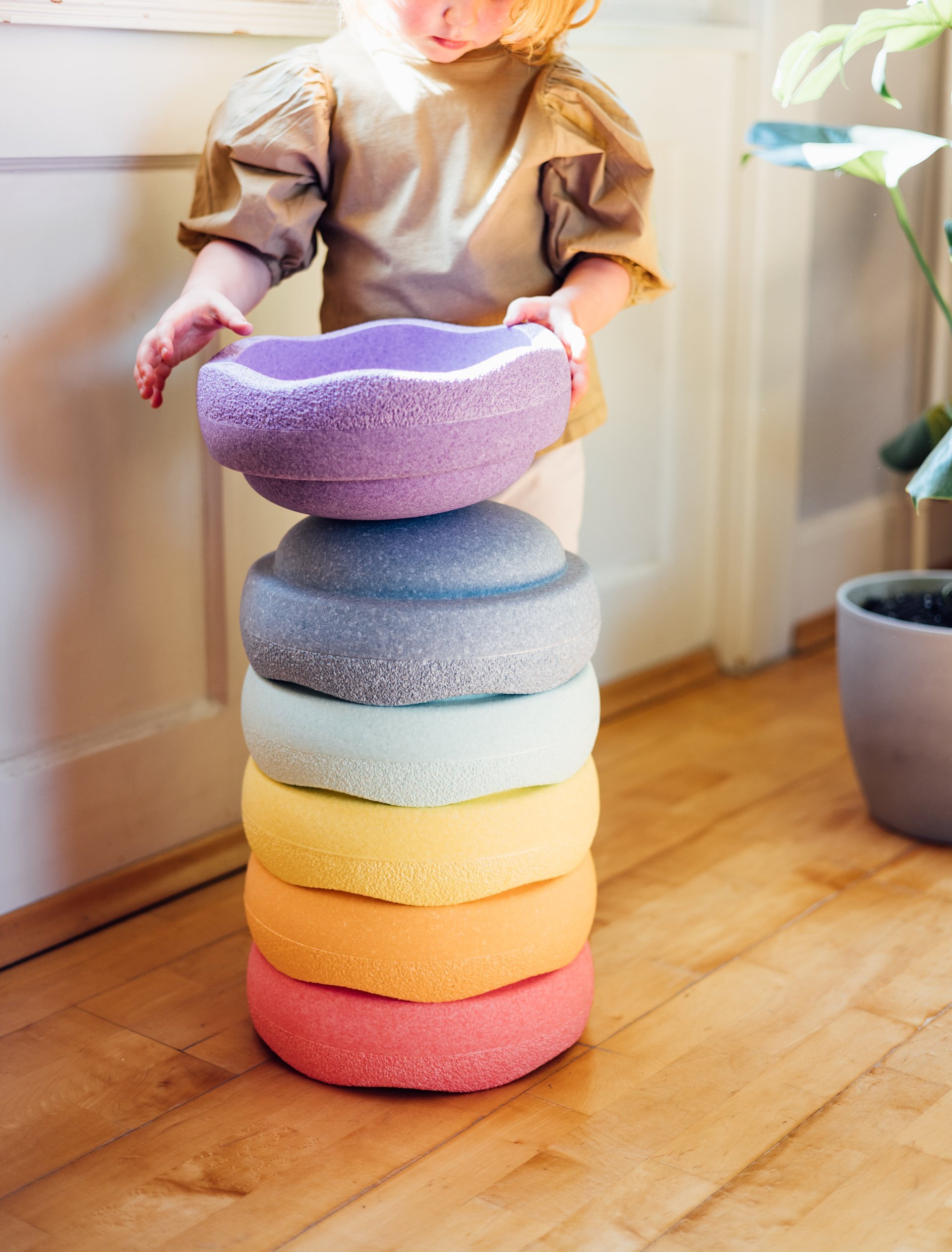 STAPELSTEIN | PASTEL | RAINBOW | 6 stuks