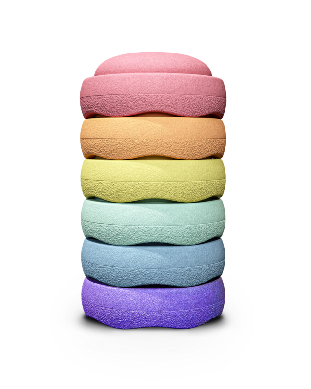 STAPELSTEIN | PASTEL | RAINBOW | 6 stuks