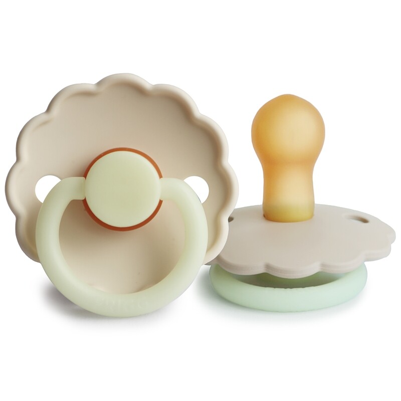 Frigg speen - Daisy Cream night    - Latex - T1 (0-6 maanden)
