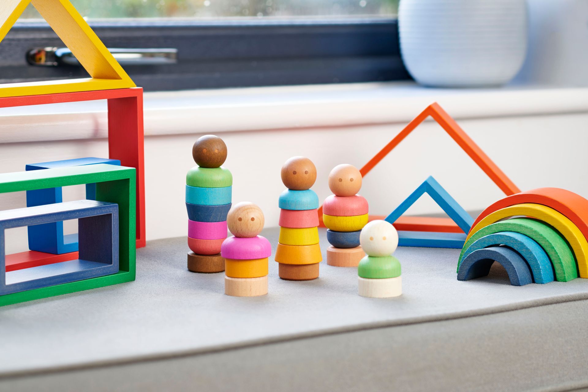 Regenboog stapelpoppetjes - Tickit