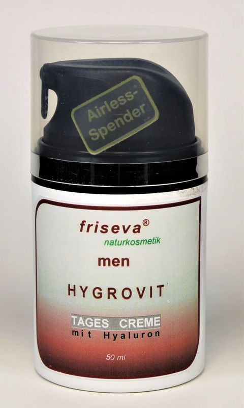 HYGROVIT men, Tages Creme mit Hyaluron, Ectoin, Vitamin A-C-E Fluid, Allantoin, Jojobaöl, Panthenol, Aloe Vera, Shea Butter und natürlichem Breitband-Sonnenschutz HYGROVIT men, Tages Creme mit Hyaluron, Ectoin, Vitamin A-C-E Fluid, Allantoin, Jojobaöl, Panthenol, Aloe Vera, Shea Butter und natürlichem Breitband-Sonnenschutz