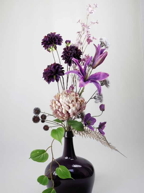 Zijden boeket  Paars