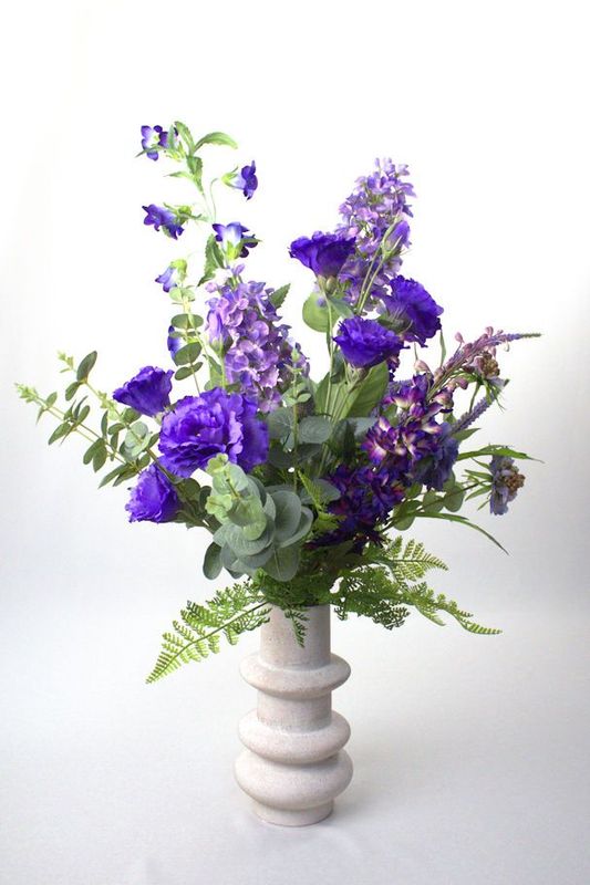 Zijden boeket  Saffier