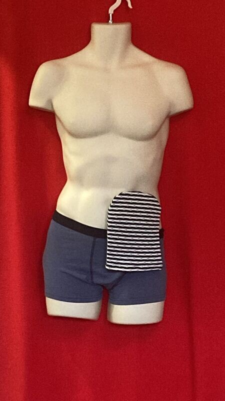 Navy Stripe- Men's Stoma Bag Cover
