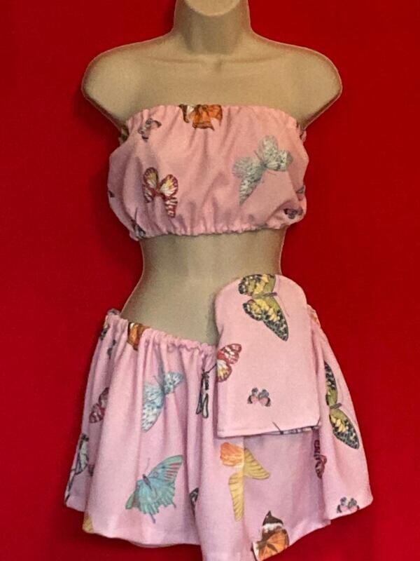 Pink Butterfly- Exclusive 3 Piece Swimwear