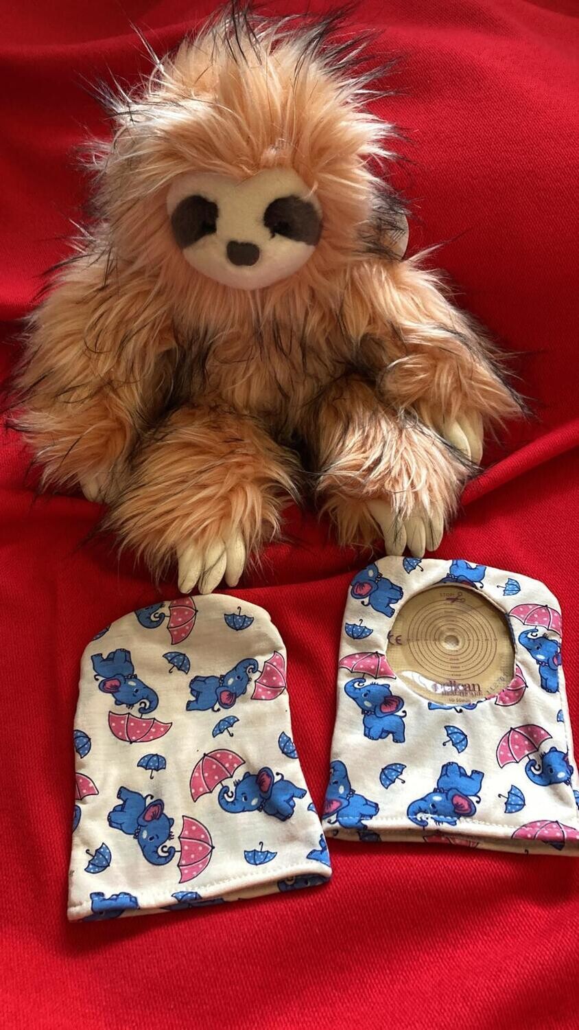 Blue Elephant- Children's Stoma Bag Cover