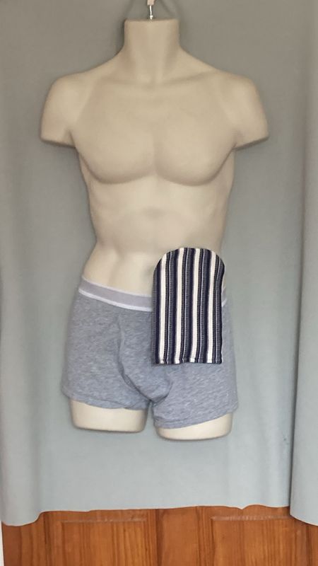 Thick Navy Stripe Stretch  - Men’s Stoma Bag Cover