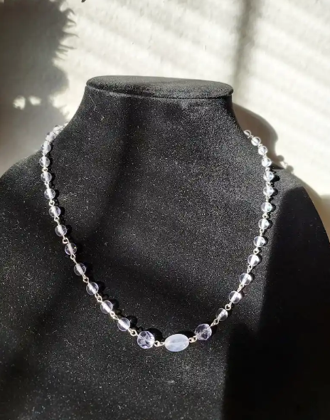 Lavender Glow Beaded Necklace