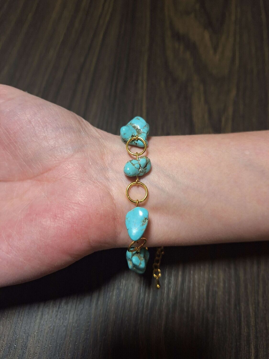 Chunky Blue Howlite Bracelet