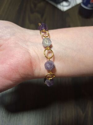 Chunky Amethyst Bracelet
