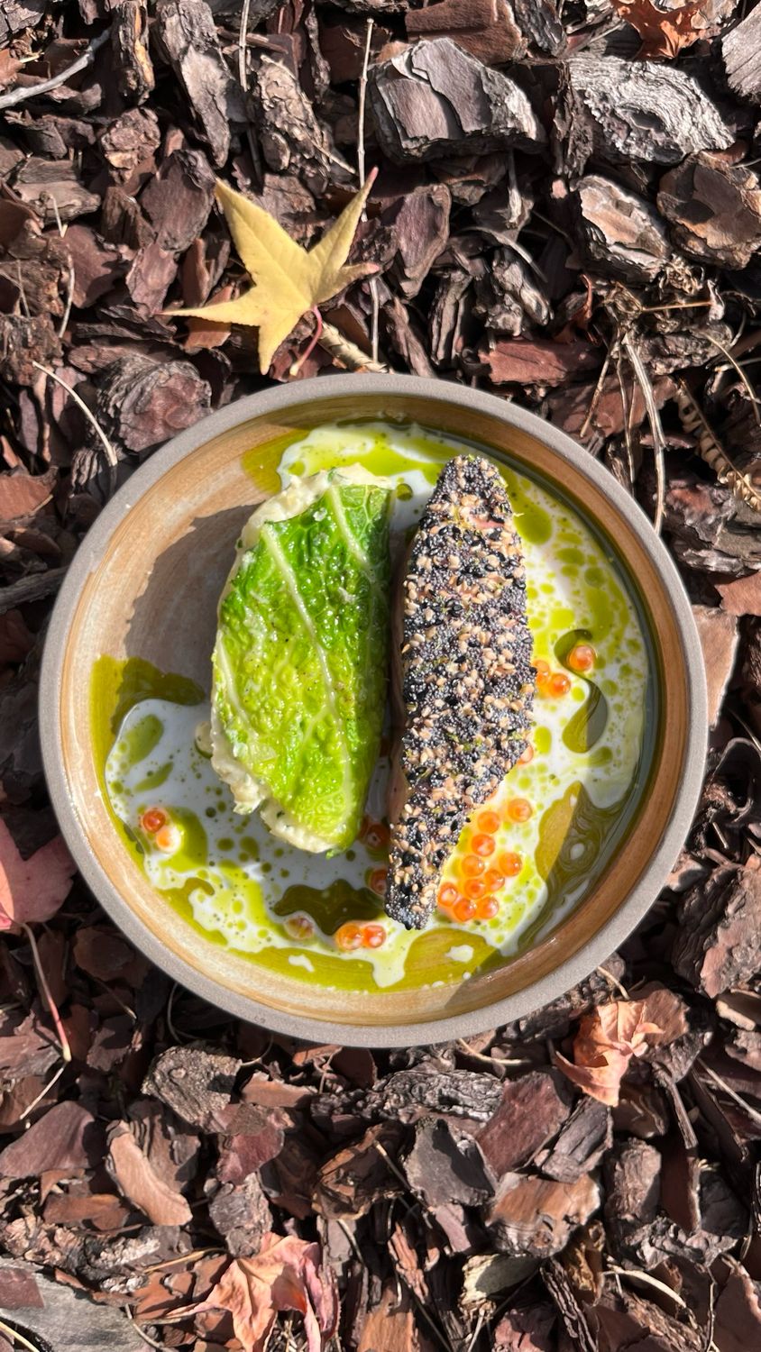 ZALM MI-CUIT Savooi, aardappel & karnemelkdressing