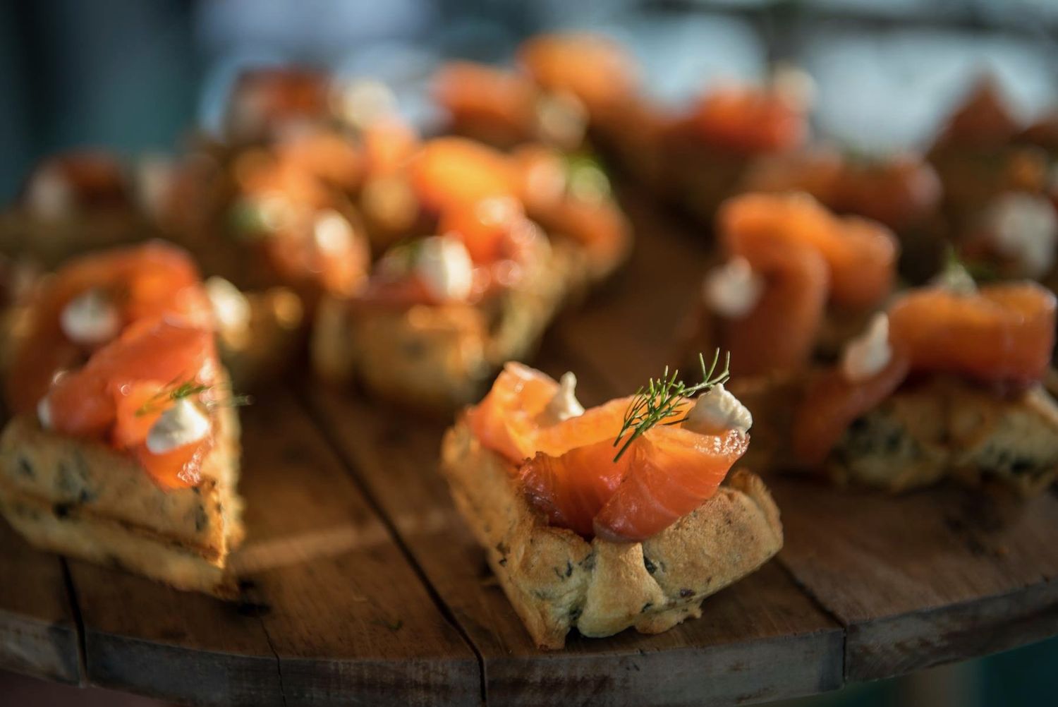 Brusselse wafel met zeewier, zalm & zure room(4st)