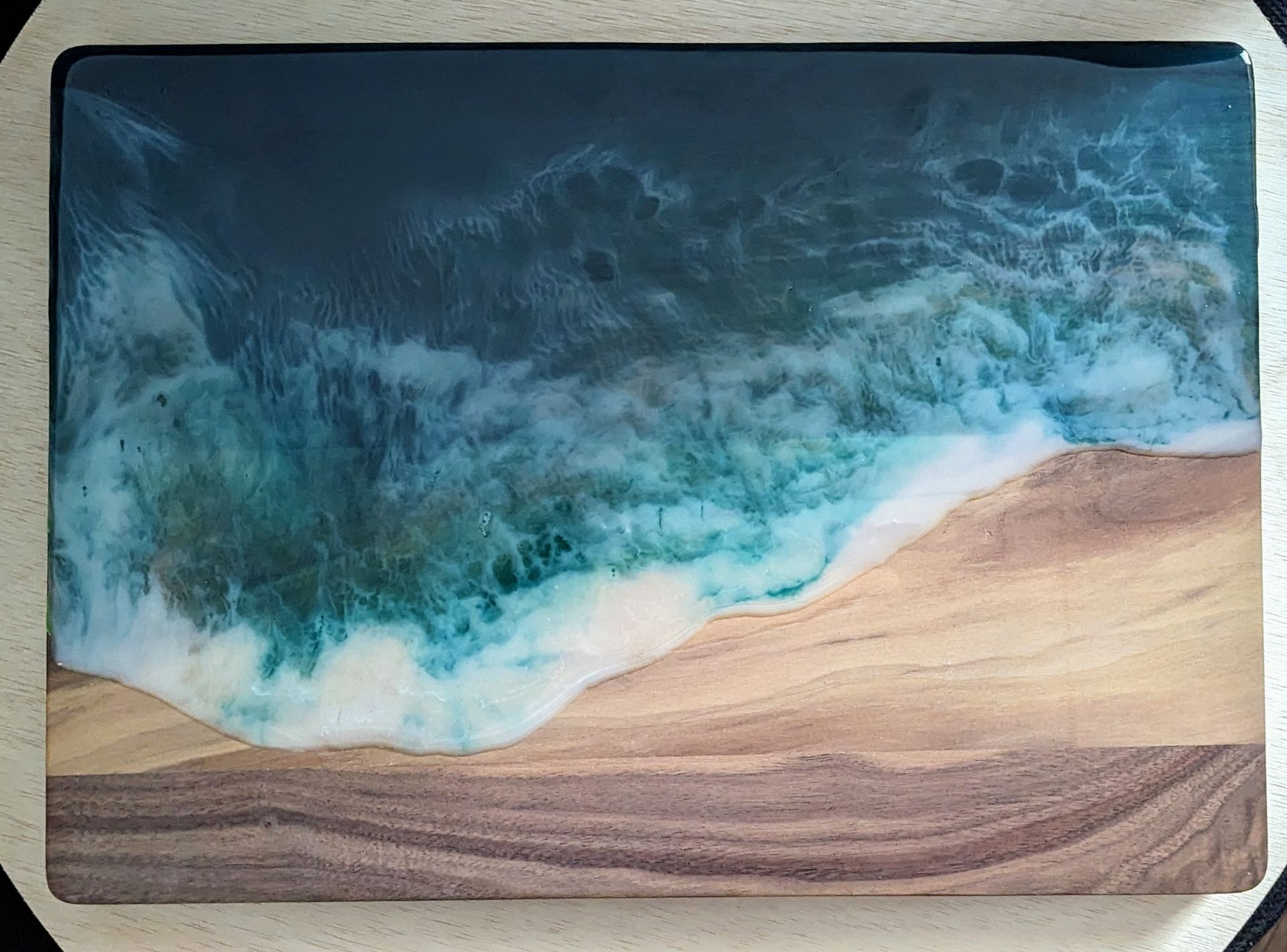 Walnut Ocean Wave Charcuterie Board