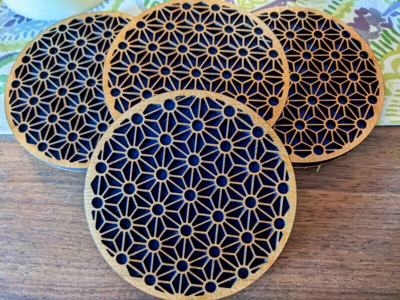 Lg Round Layered Coaster Set