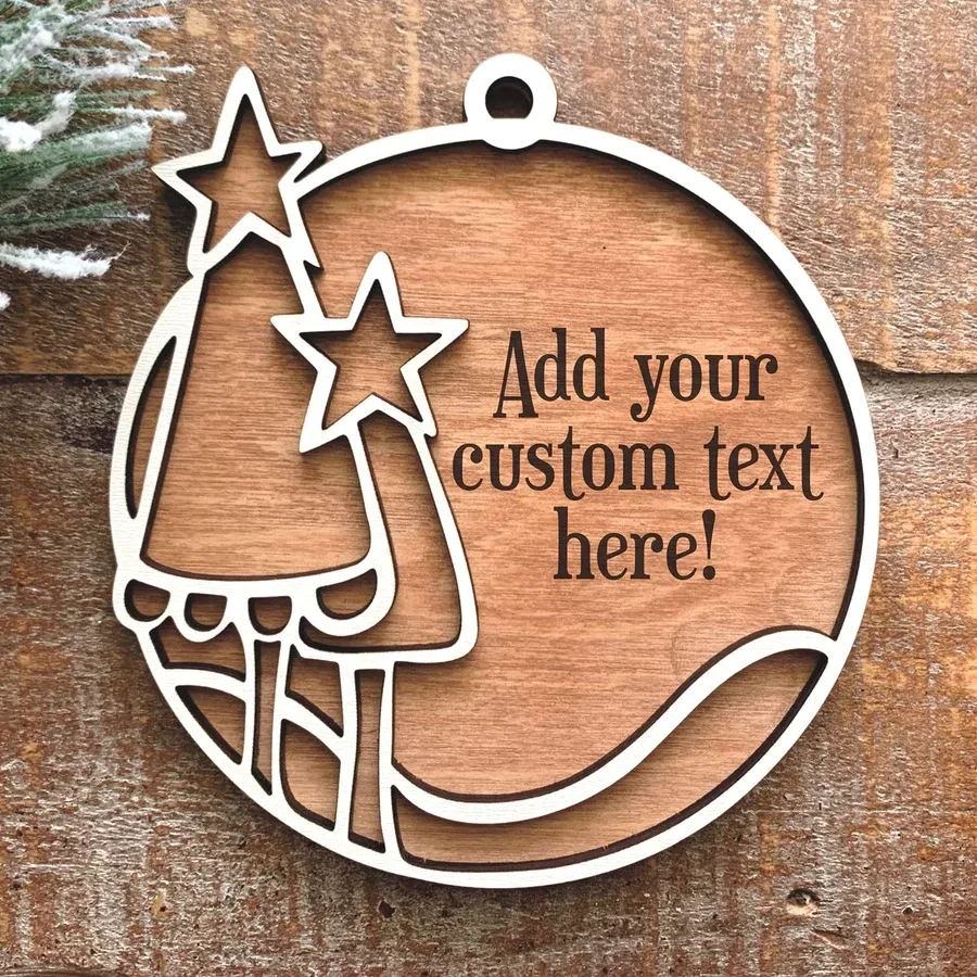 Contemporary Tree Ornament, Contemporary Tree: Cherry Background