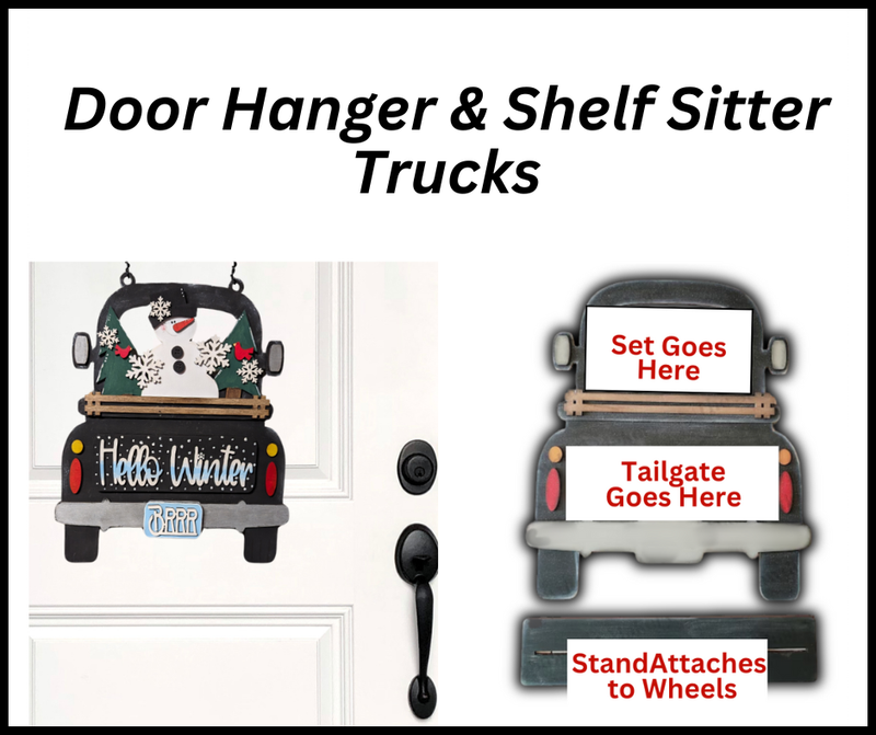 Interchangeable Truck Door Hanger or Shelf Sitter